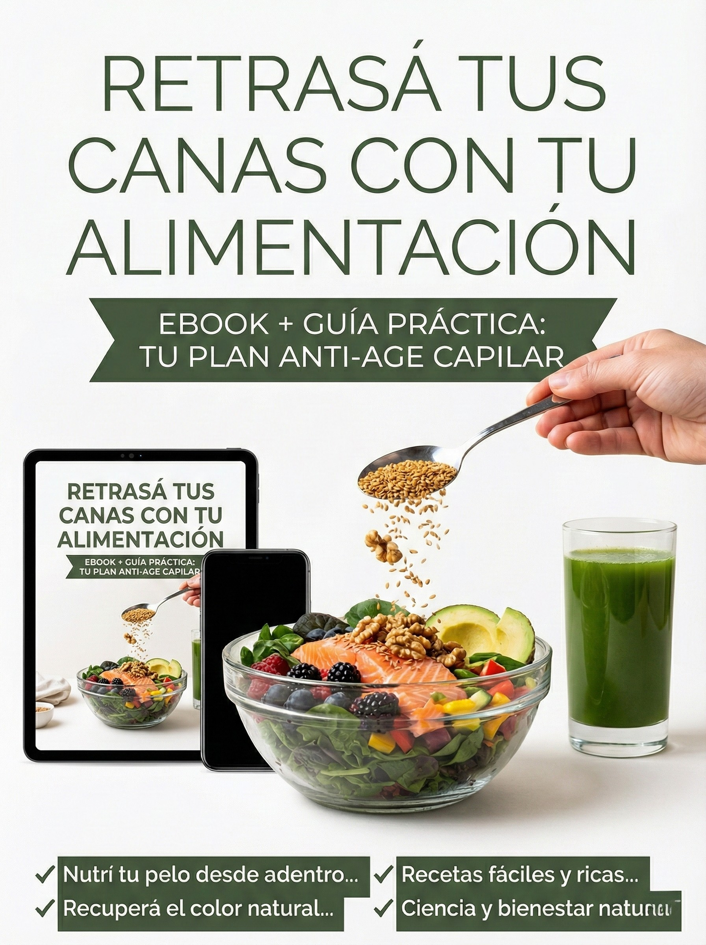 +50 Recetas para retrasar el envejecimiento capilar